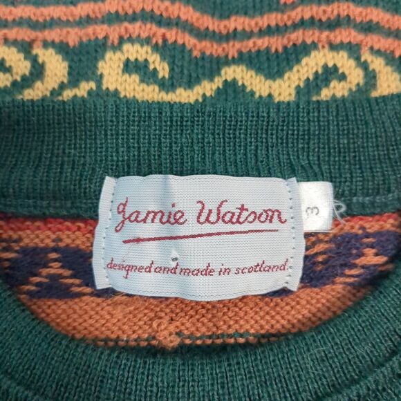 Scotland Sweater 3 Jamie Watson fall vintage Patterned oversized Vintage - Picture 5 of 5